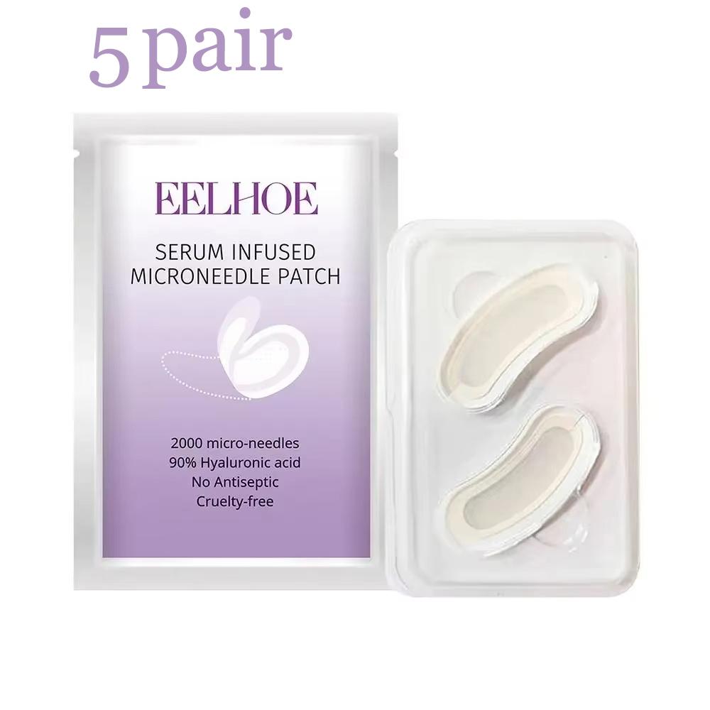 1/5/10 пар патчей для глаз с микроиглами, маска-патчи против морщин с коллагеном для глубокого увлажнения, разглаживания «гусиных лапок» и отечности глаз