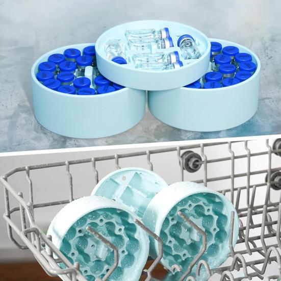 Вставка для флаконов для пищевых банок Hydrapeak, штабелируемый держатель для флаконов 3 мл, набор для хранения пептидов, максимальная вместимость 28 флаконов, вставка для Hydrapeak 32 унции, 25 унций, 18 унций