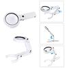 Desk Table Handhelds Illuminated Magnifying Glass Jewellery Loupe 8 LED Lights