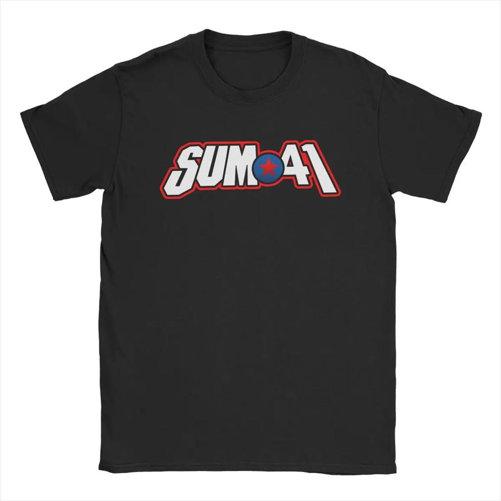 Мужские футболки группы Sum 41, футболки SUM41 Punk Amazing Tees, забавная винтажная футболка с коротким рукавом и круглым вырезом, топы унисекс из 100% хлопка в стиле Харадзюку
