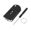 [A ABSOPRO] Совместим с корпусом ключа Ma-zda с 2 кнопками, чехол, пульт дистанционного управления для бесключевого доступа