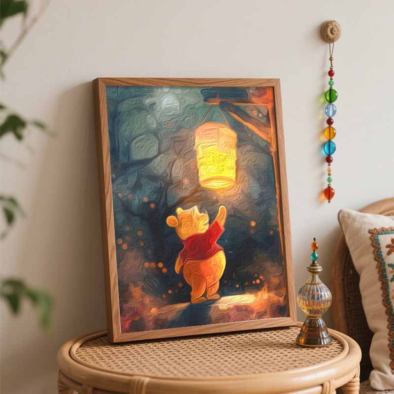 Disney Винни-Пух Фонарь Раскраска по номерам Набор Рисование по номерам Холст DIY Картина Декор дома Искусство Ремесло Стена Современный Подарок Декорация