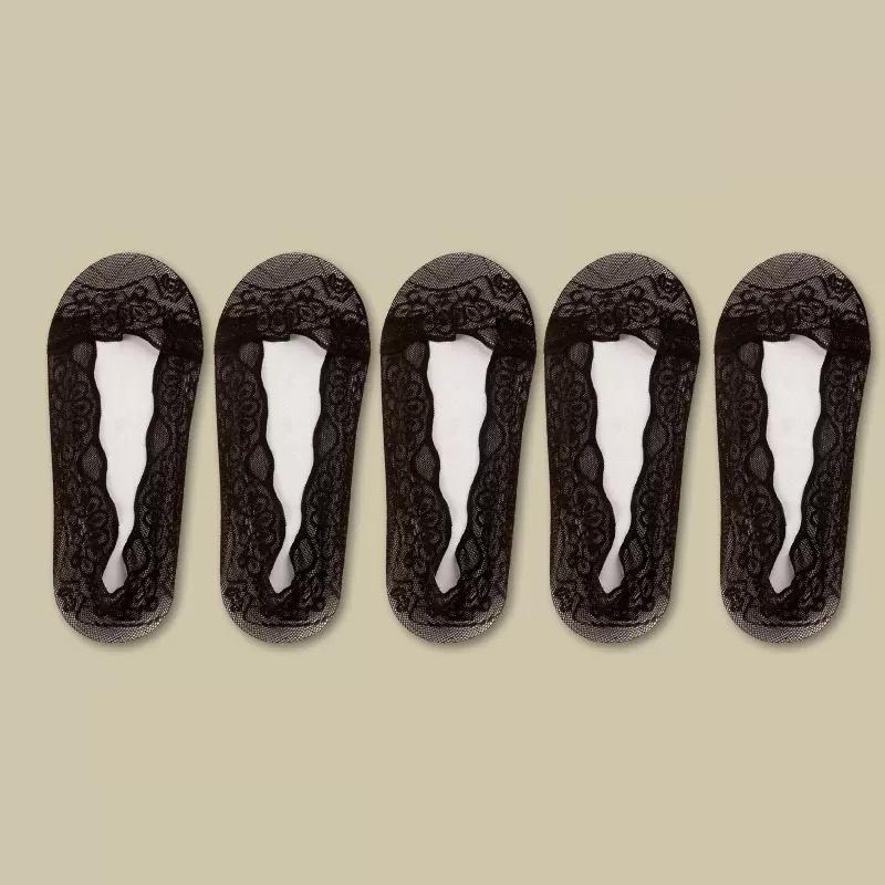 Носки Женские Тапочки Носки Невидимые Лодочки Сетка Кружево Тонкие Короткие Носки Нескользящие Прохладные Сексуальные Дышащие