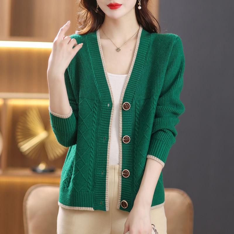 Весенне-осенний короткий свитер, пальто, женский свитер 2023, свободный вязаный кардиган в стиле вестерн, верхняя одежда, свитер с длинными рукавами, женские топы
