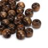 500Pcs Wooden Beads 10mm Gray Loose Perforated Bead For Macrame Bracelet Necklace Making DIY Craft