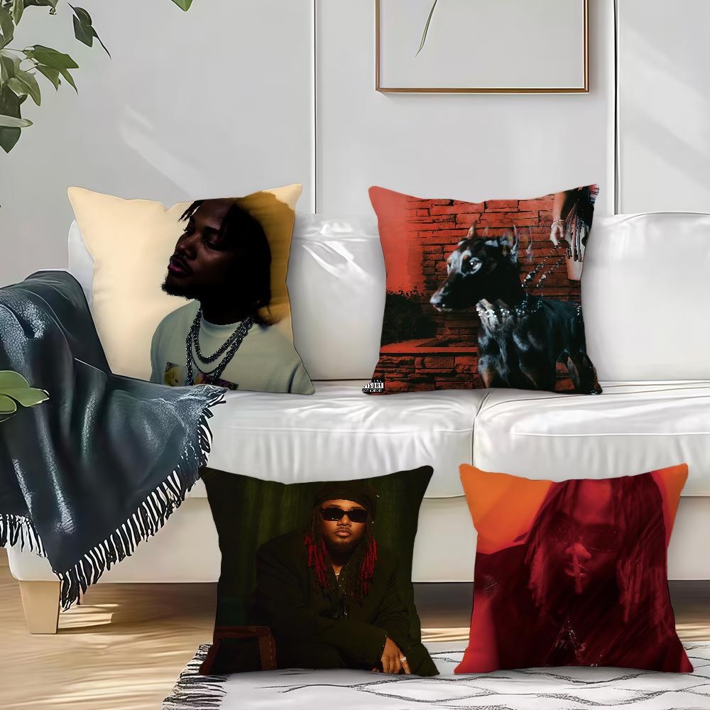Singer L-Leon Thomas III cushion cover Square Sofa Cushion Cover Casual Skin-Friendly Comfortable Pillow Cover