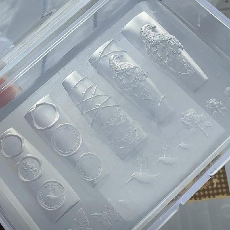 Силиконовая форма для нейл-арта Ретро Ворон Роза Бабочка Ночной Орел 3D Украшение для нейл-арта Дизайн своими руками Прозрачная форма