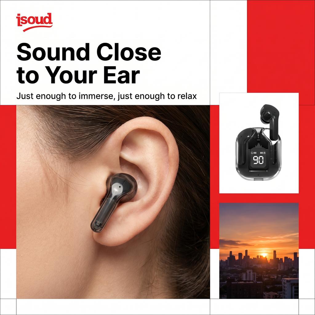 Air31 In-Ear TWS Wireless Earbuds Digital Display JL Chipset for 5.3 IPX-4 Waterproof Type-C Charging 3-5 Hours Playtime