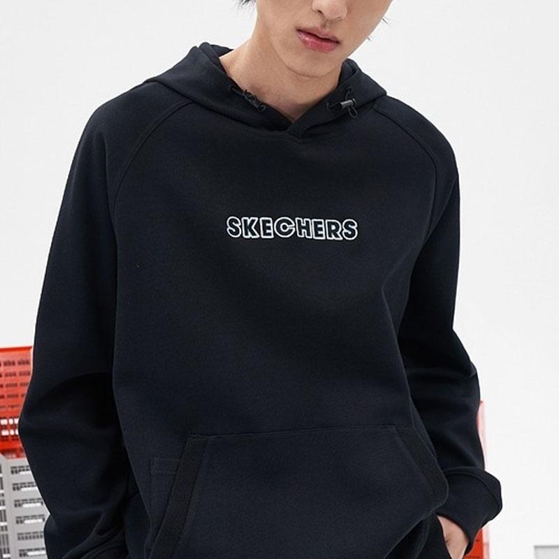 Skechers Graphic Hoodies 'Black White Blue' Men's L121U100-002K