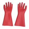 2 Pcs Electrical Insulated Gloves Red Rubber 12kv High Voltage Resistant Anti Cutting Piercing Elect