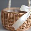 Wedding Flower Girl Hand Woven Storage Basket Flower Basket Desktop Decoration Clutter Organizer