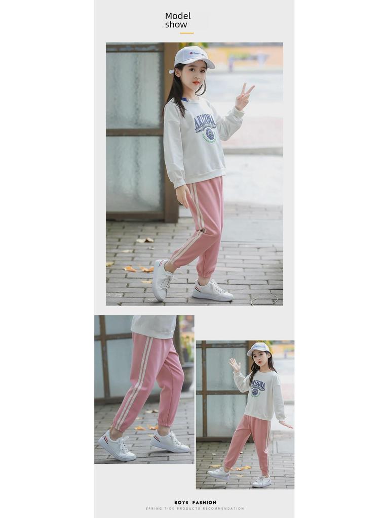 Children's Velvet Lined Casual Pants - Solid Color, Thickened Sports Trousers for Boys and Girls, Fall/Winter Wear