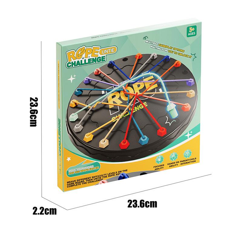 Головоломка «Распутывание веревок», веселая семейная игра с несколькими уровнями сложности, идеально подходит для взаимодействия родителей и детей, игрушка для снятия стресса, портативная