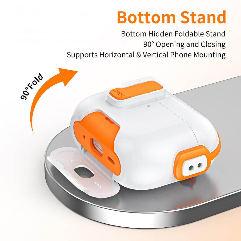 Чехол для Apple AirPods Pro с функцией подставки для телефона, защитный чехол из ТПУ и ПК для TWS-наушников