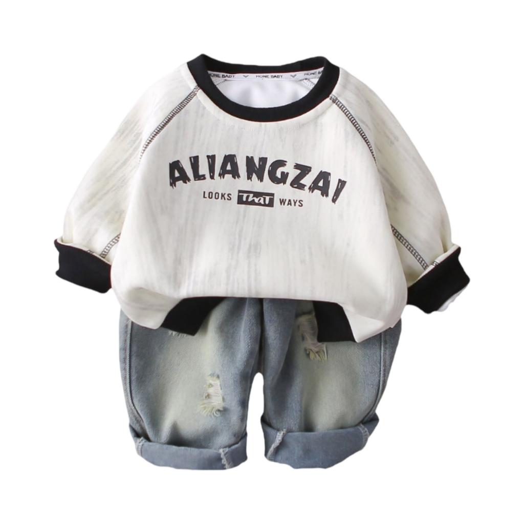 Детский повседневный комплект с длинным рукавом, удобные наряды для повседневной носки