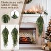 Имитация Мягкий Клей Норфолк Иголка Настенное Украшение Рождественская Елка Вверх Дном Виноградная Лоза Зеленое Растение Праздничное Украшение