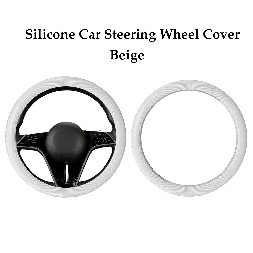 Soft Silicone Steering Wheel Cover Wear-resistant Tire Pattern Car Accessories Auto Protective Decoration Steering Wheel Cover