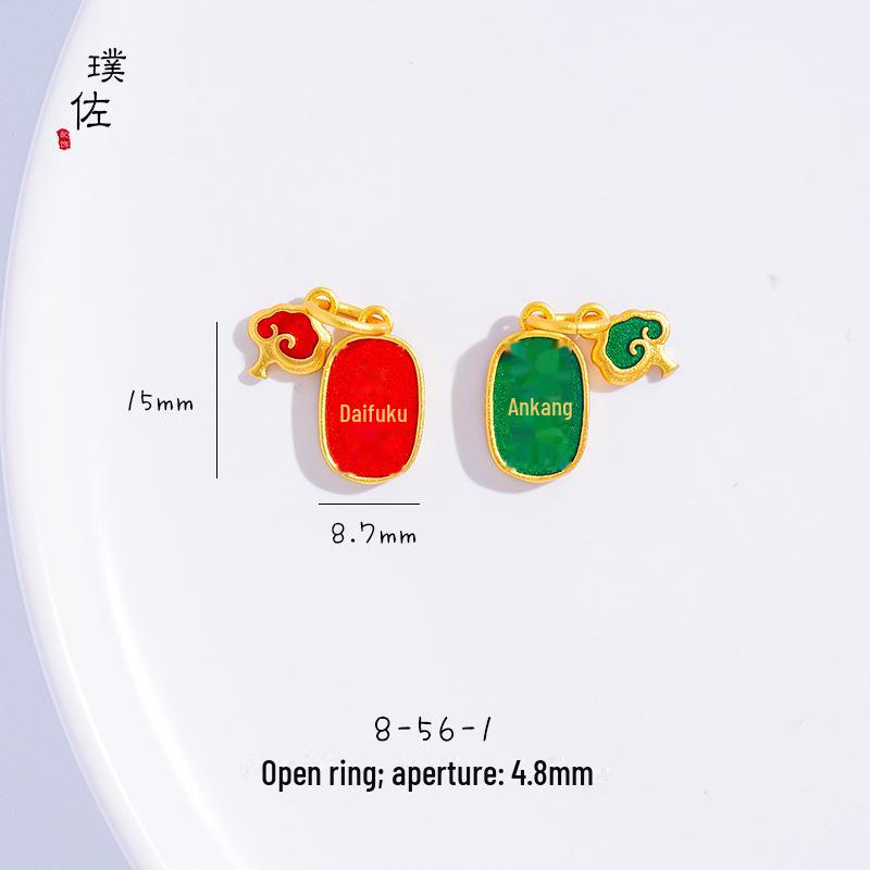 Подвеска в виде золотого песчаного дракона и феникса с кошачьим когтем для женщин