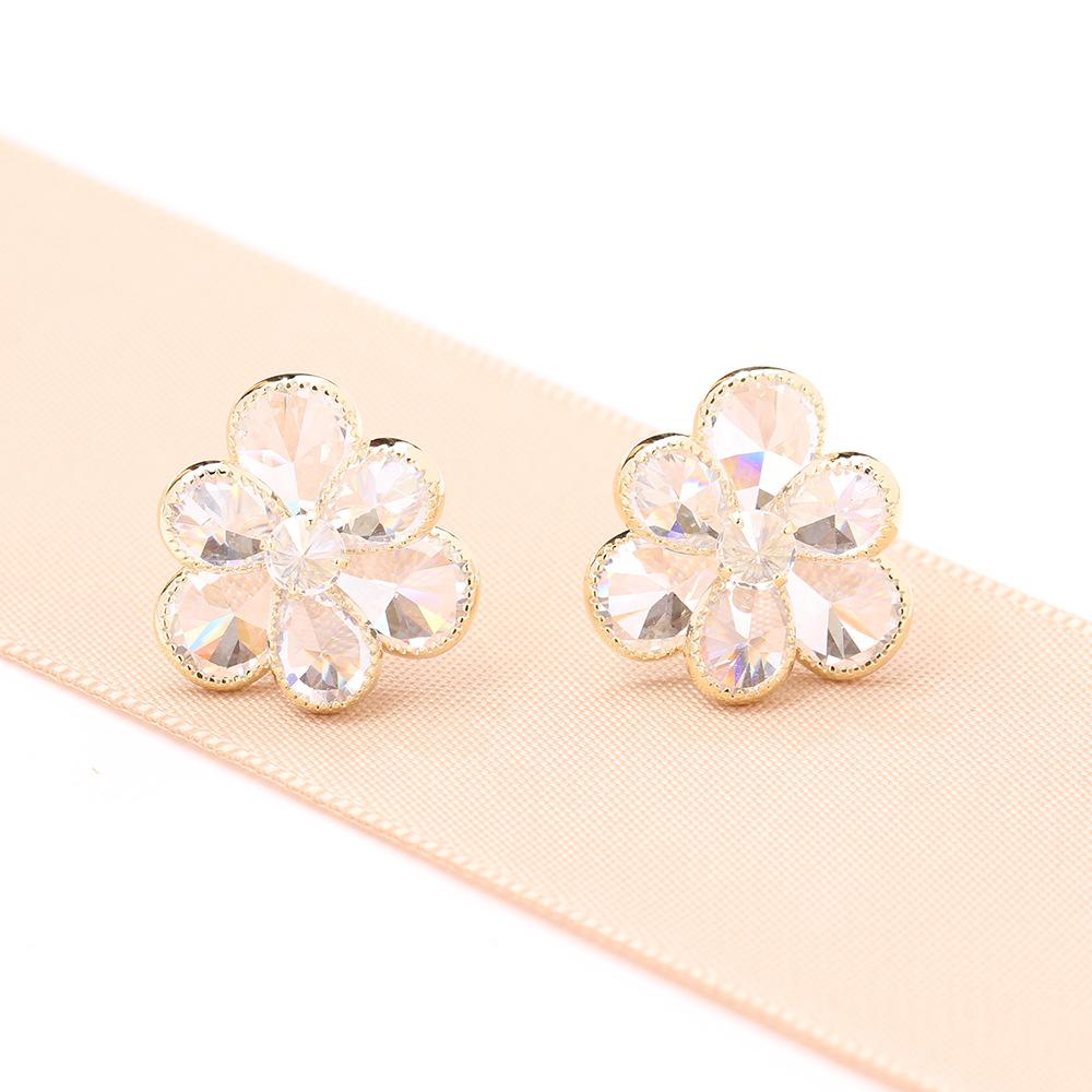 Уникальный дизайн: Серьги-гвоздики 'Цветок супер-вспышка кристалл S925 серебряная игла', женские серьги, новые высококачественные серьги с темпераментом