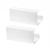 Set of 2 Paper Towel Holders, Wall-Mounted, Hanging, Kitchen Tissue Storage, White