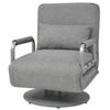 Swivel Armchair and Sofa Bed - vidaXL - Light Grey - Fabric - 1-seater - Modular