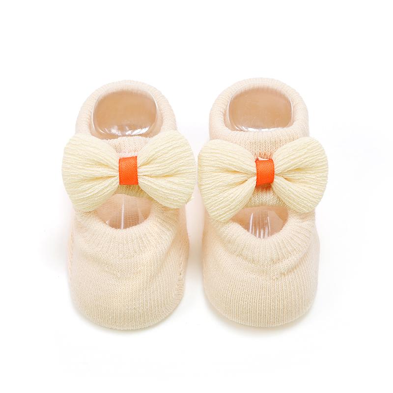 1 Pair of Colorful Bow Baby Socks, Summer Thin Baby Anti Slip Floor Socks, Girls' Princess Socks, Children's Socks