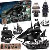 Black Pearl Building Blocks - Pirates of the Caribbean Ship, Compatible with LEGO, Adult Assembly Toy, Cross-Border Gift