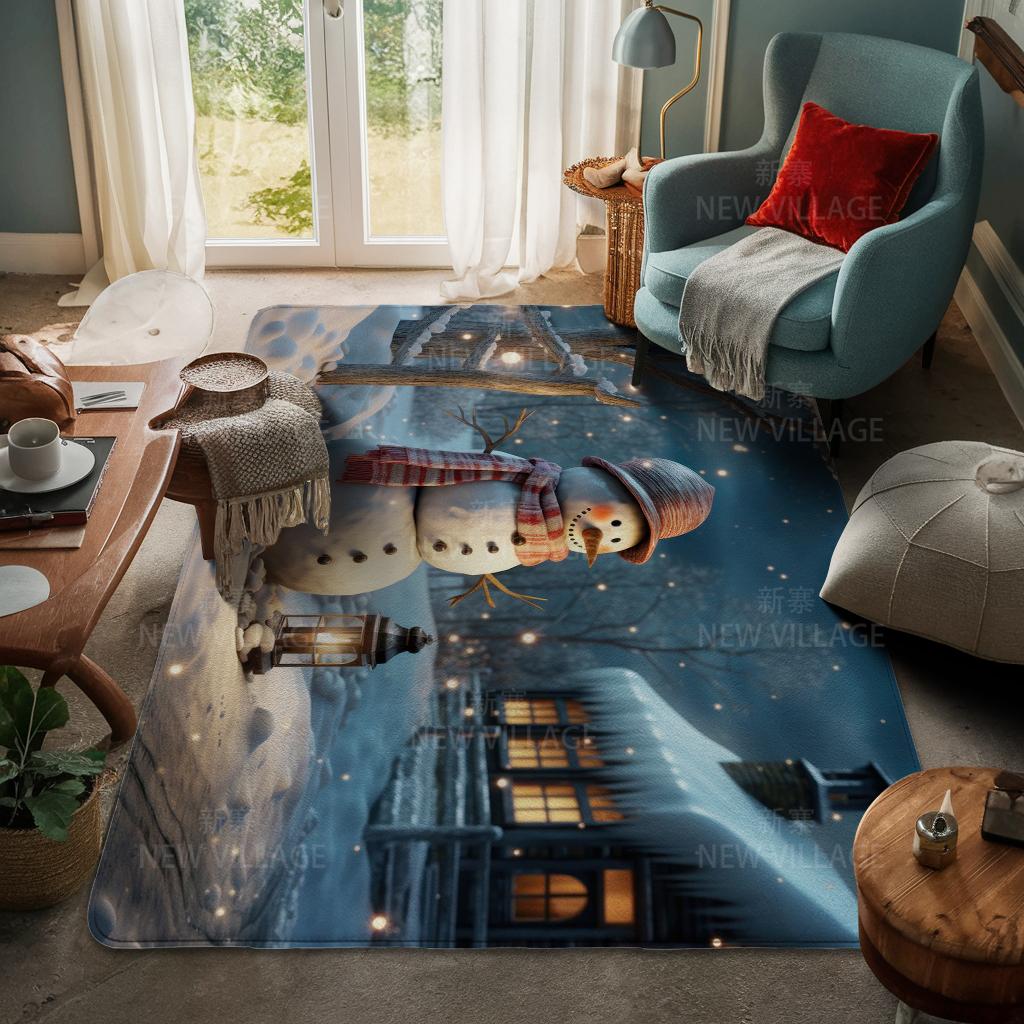 Ковер у входа в дом Домашний коврик у двери Гостиная Ванная Комната Ноги ванная комната Нескользящие коврики с водопоглощением для ванной Счастливого Рождества зима