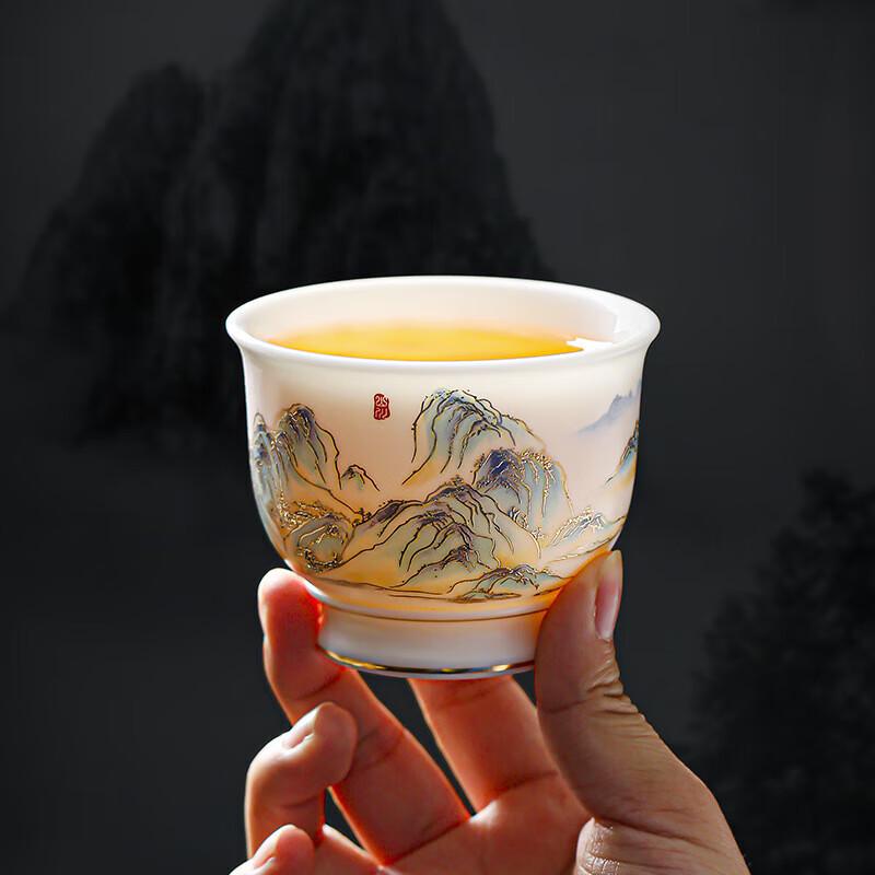 ChaXun Thousand Li Rivers & Mountains Ceramic Master Teacup