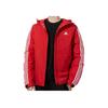 Adidas 3ST Down Jacket With Logo Print, Pocket Stripes, And Hood Men Outerwear Red H23082