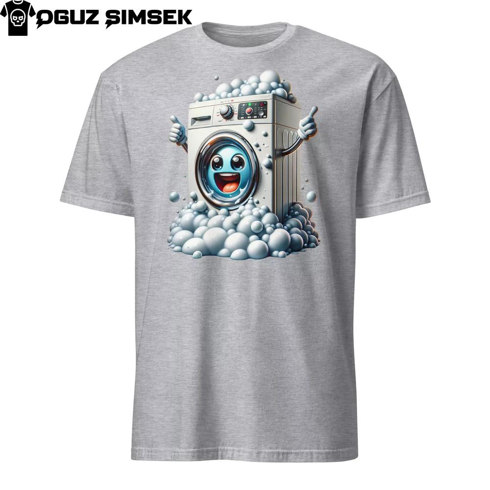 Wash Your Worries Away with this Cheery Washing Machine Graphic Tee!