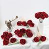 25 Pieces White Rose Artificial Flower Head Vintage Dried Flower Artificial Rose Head Silk Fake Rose for Wedding Centerpiece Decoration