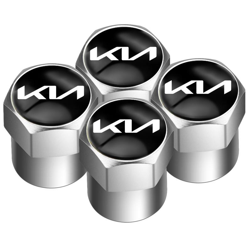 4Pcs Auto Metal Wheel Tire Valve Caps Stem Case For KIA Rio Ceed Sportage Cerato Soul Sorento Picanto Optima Car Accessories EB6