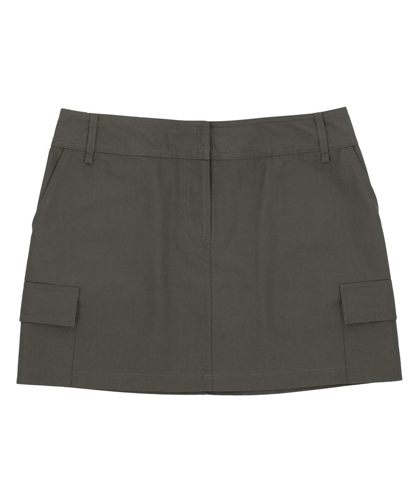 Deliscent Two-Pocket Low Mini Skirt [Charcoal]