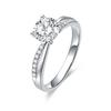 0.5-2CT Lab Grown Diamond Engagement 4-Prong Infinity Twist Ring In 18k Silver (D-E Color VS1-VVS1 Clarity IGI Certificate)