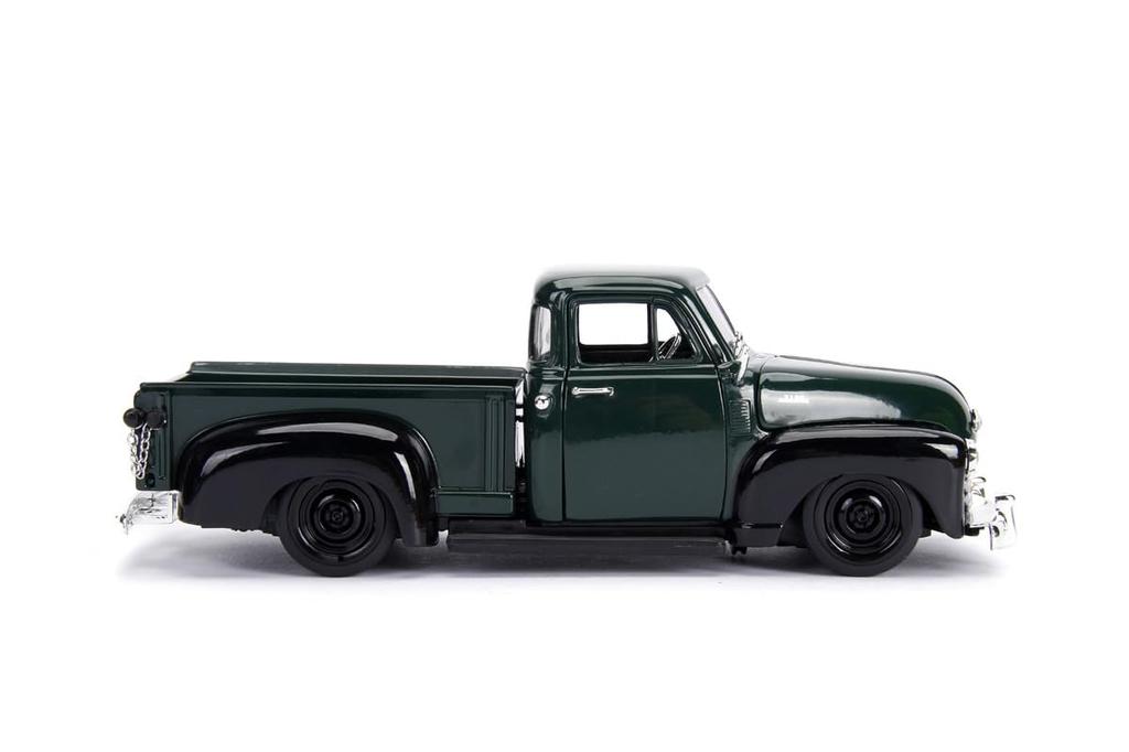 Jada Toys JUST TRACKS Series 1/24 Scale 1953 Chevy Pickup, Dark Green/Black, Finished