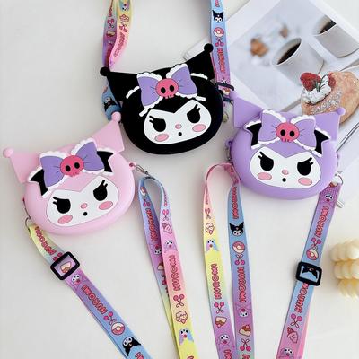 Силиконовый кошелек для монет с мультяшной Куроми - Милая женская уличная дорожная сумка через плечо