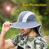 Wide Brim Sun Hat with Neck Flap Men Women UV Protection Sun Hat for Camping Hiking Fishing