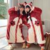 Animal Cat Onesie Women Men Pajamas Hooded Robe Warm Soft Sleepwear Overall Onepiece Jumpsuit Cosplay Costume Sleepwear Housecoat Loungewear Nightgown