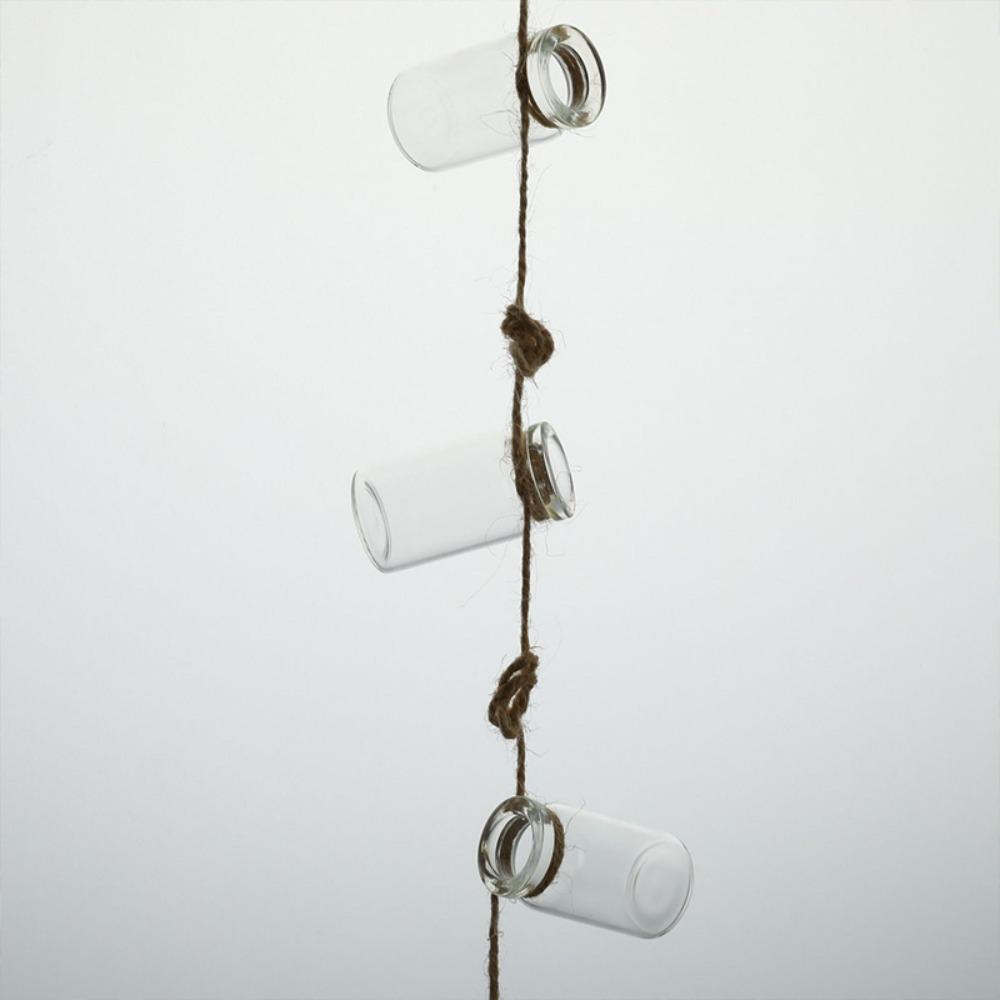 Flower Plant Home Decor Hydroponic Container Wind Chimes 1 Strings Hanging Vase Glass Vase