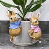 Cute Rabbit Creative Sculpture Garden Supplies Resin Figurine Decoration Craft Handicraft Waterproof for Outdoor Indoor Yard