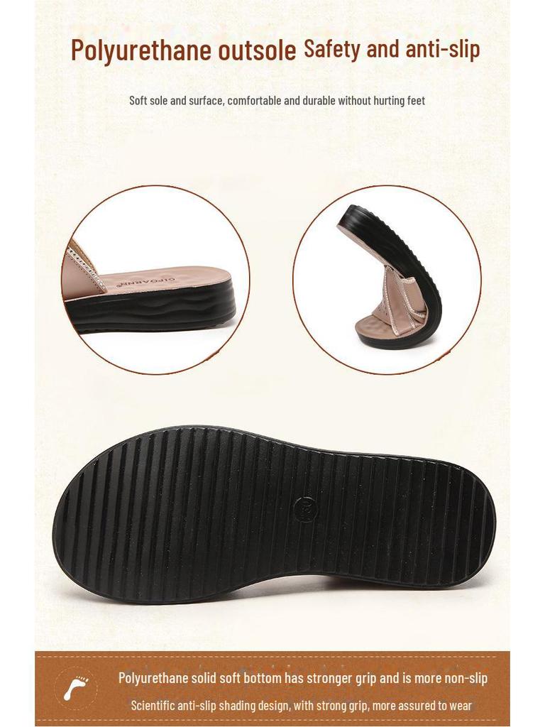 Мамины тапочки с мягкой подошвой и нескользящей подошвой для женщин среднего возраста 2025 г.