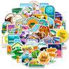 50 Outdoor Travel Series Stickers European and American Trendy Stickers Ins Suitcase Notebook Graffiti Stickers