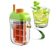 Ice Bottle Cup Ice Maker Tray Bottle With Lid And Bin Reusable 2 In 1 Water Cup With Straw Easy Release Mould For Drinking