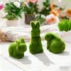 3Pcs Easter Simulation Moss Bunny Decoration  Artificial Moss Plant Animal Ornament Floral  Decoration Festival Gifts