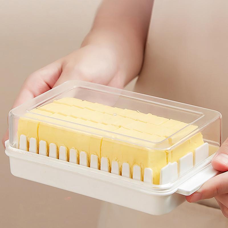 Закрытый ящик для хранения нарезки масла Холодильник Сыр Сыр Выпечка Хранение Инструменты Резка масла Экологичные аксессуары для дома