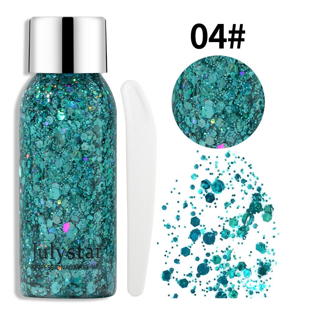 Colorful body glitter, facial and body lip glitter, eyeshadow, colorful iridescent, dance, Christmas