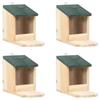 Squirrel House - vidaXL - 4 Pcs - Fir Wood - PVC - Outdoor