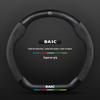 3D Embossed Genuine Leather Steering Wheel Cover - Non-Slip, Breathable, Suede Design for Beijing Automobile