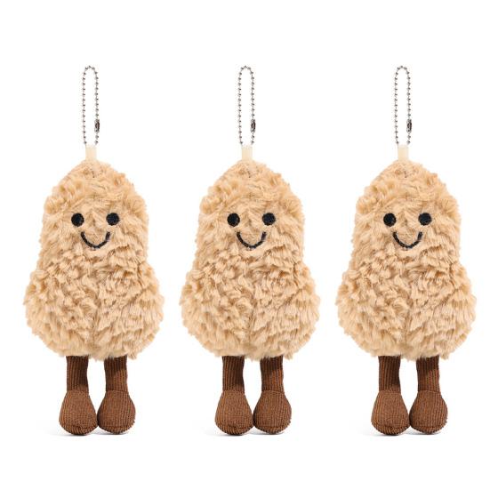 Yousheng Peanut Plush Подвеска 17 см Милая интерактивная игрушка карманного размера Плюшевый брелок для ключей Украшение гостиной Подарок на день рождения для девочек и мальчиков